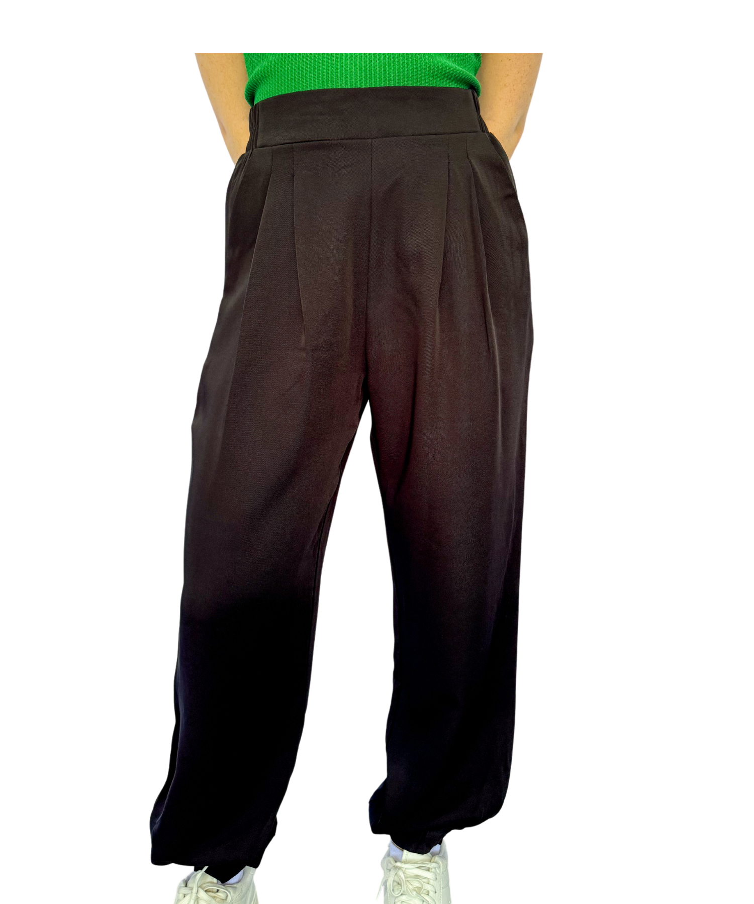 Black Pleated Jogger Pant