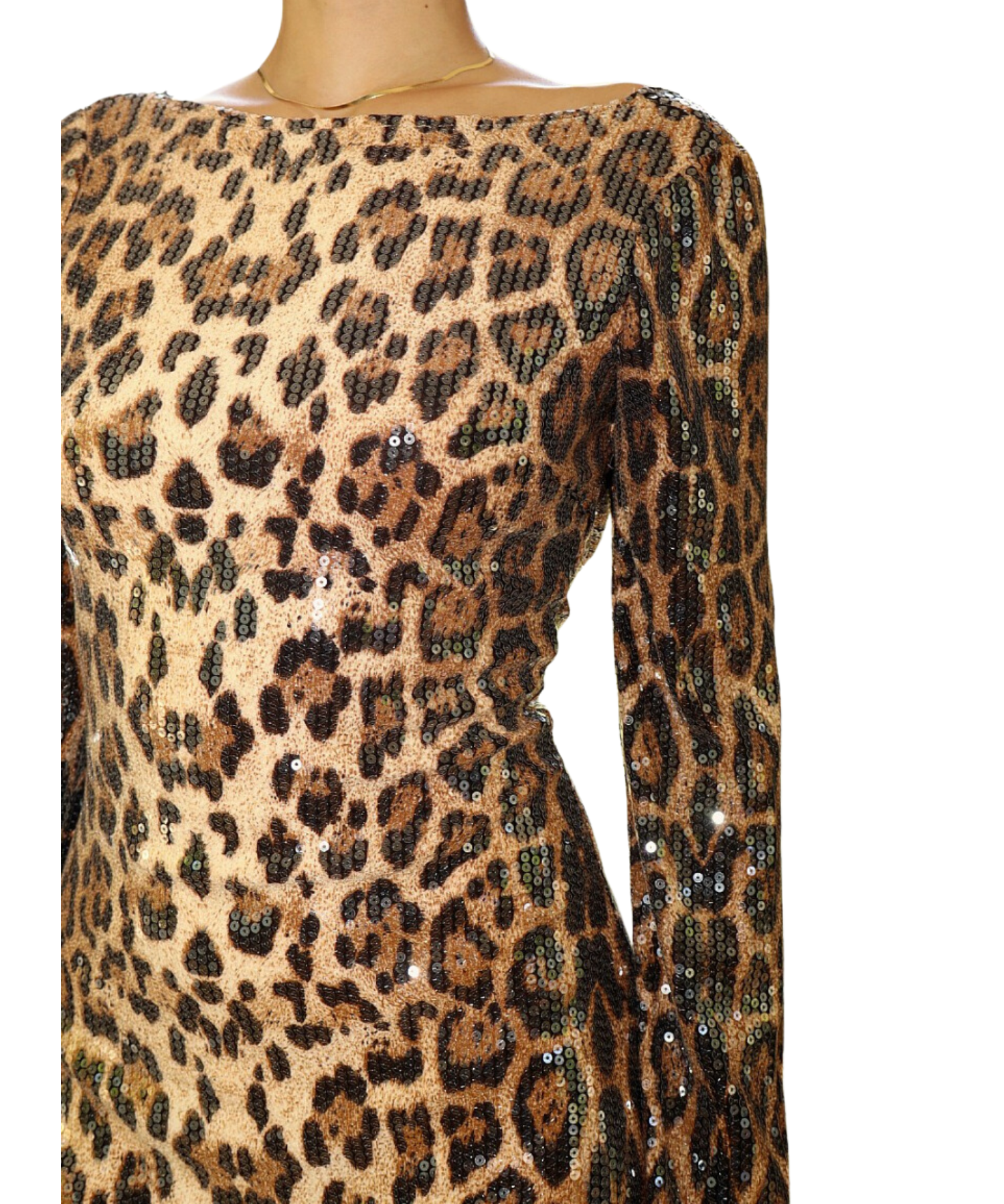 Leopard Sequin Mini Dress