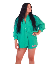 Apple Green St. Barth Jet Setter Gauze Shirt