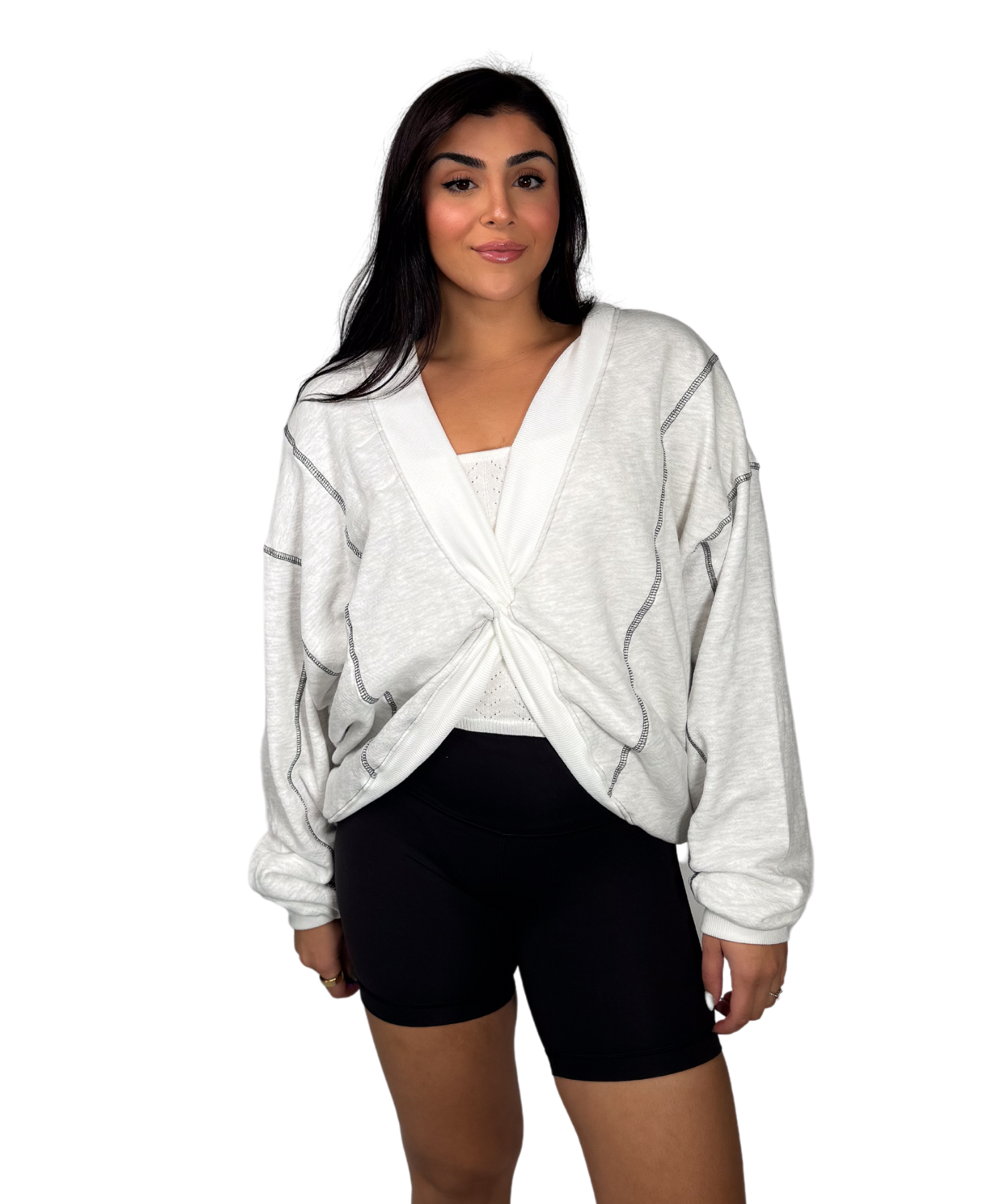 Reversible Twist-Front Sweatshirt