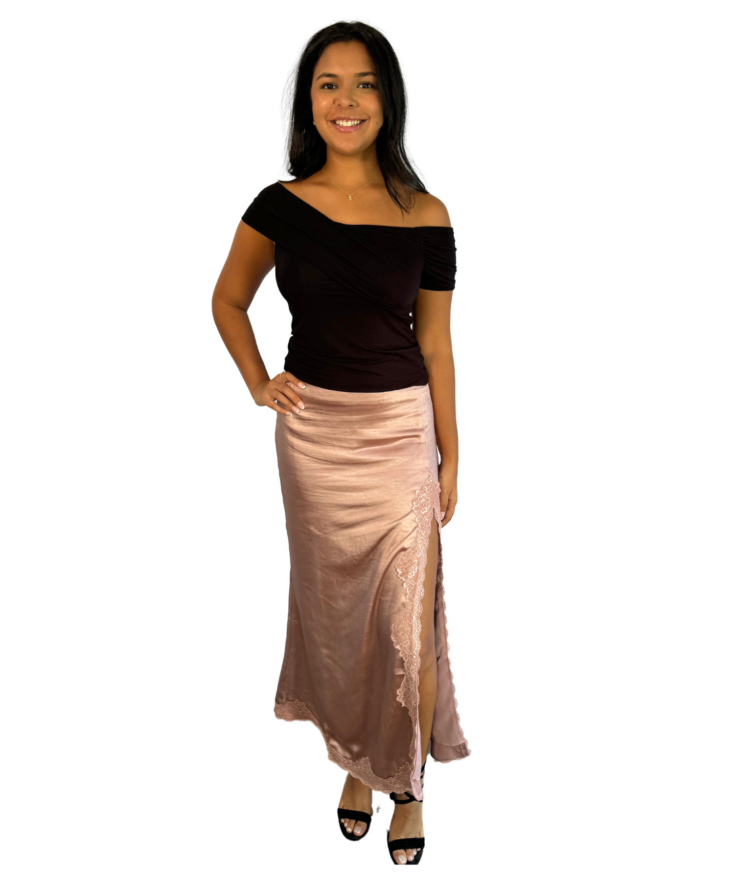 Heavy Satin Maxi Skirt