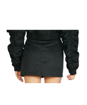 Black Cargo Mini Skirt