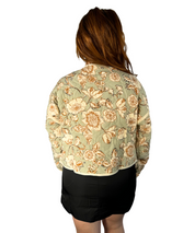 Quilted Floral Print Jacket