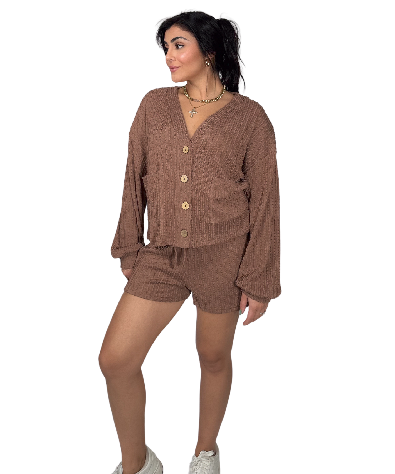 Brown Drawstring Set