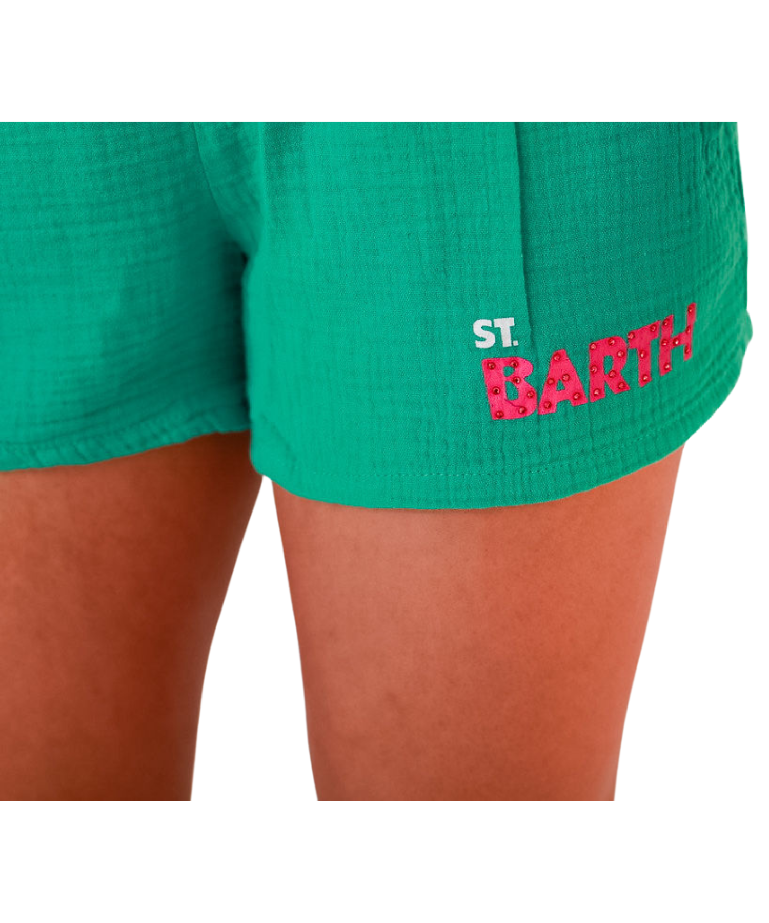 Apple Green St. Barth Jet Setter Gauze Shorts